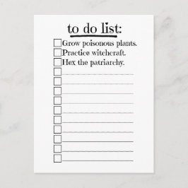 Feministin Hexe zu tun Liste Postkarte