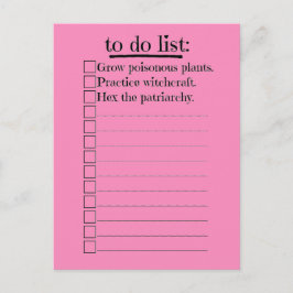 Feministin Hexe zu tun Liste Postkarte