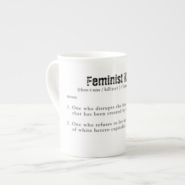 Feministin Killjoy bone China Tasse (Vorderseite Links)