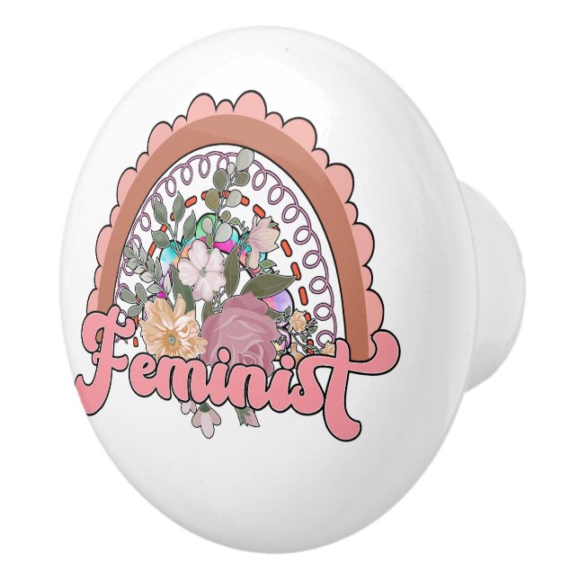 Feministin Knob Keramikknauf (Rechts)