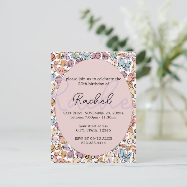 Feministin Postkarte (Stehend Vorderseite)