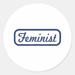 Feministin Power Vintag T Shirt T-Shirt Geschenk Runder Aufkleber