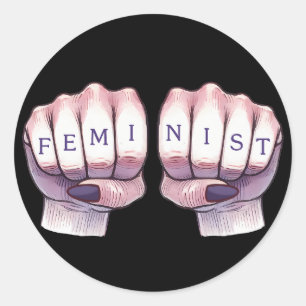 Feministin Runder Aufkleber