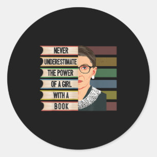 Feministin Ruth Bader Ginsburg Rbg Zitat Mädchen M Runder Aufkleber