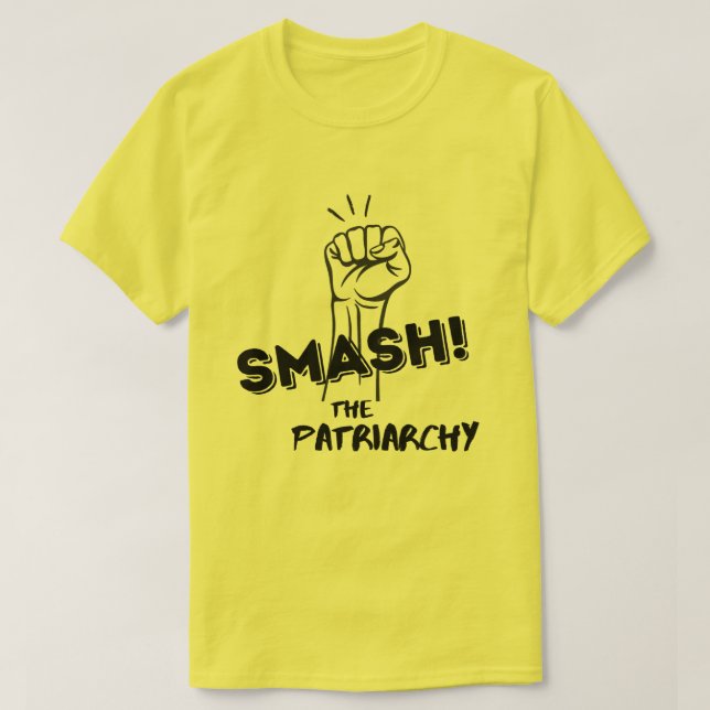 Feministin - Schlag das Patriarchat - T - Shirt (Design vorne)