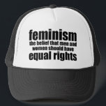 Feministin Truckerkappe<br><div class="desc">Feminismus. Der Glaube,  dass Männer und Frauen gleiche Rechte haben sollten. Progressive Perspektive auf einige. Willkommen im 21. Jahrhundert,  wo Frauenrechte wichtig sind.</div>