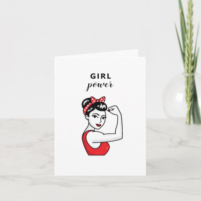 Feministin und Power Karte (Vorderseite)