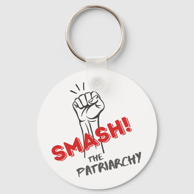 Feministin, zerschlagen Patriarchat - Schlüsselanhänger (Vorderseite)