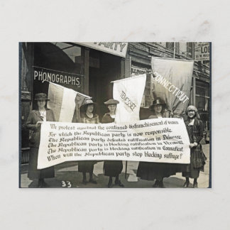 Feministinnen Protest Republikaner, 1920 Postkarte