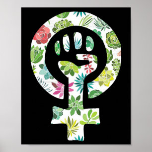 Feministisch-Symbol-Protester-Unterstützung bleibt Poster