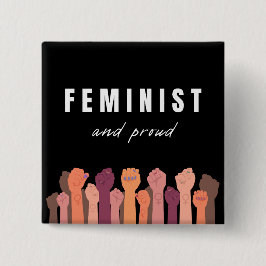 feministisch und stolz button