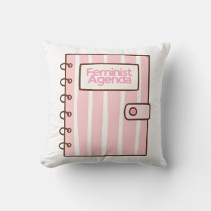 Feministische Agenda Pink Book Design Cute Girly Kissen