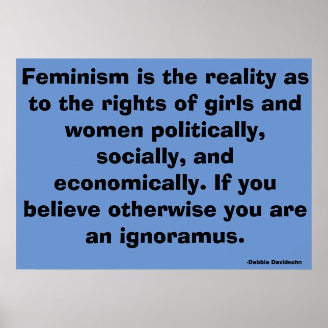 Feministische Art Posters von Debbie Davidsohn - G Poster (Vorne)