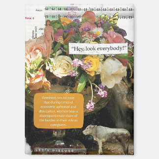 Feministische Collage-Wandkunst Abstrakte Dekorati Magnet