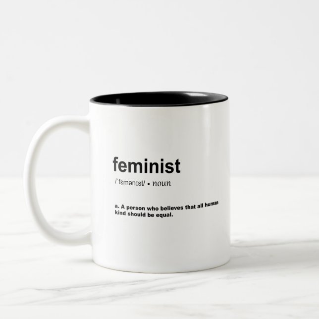 FEMINISTISCHE Definition Zweifarbige Tasse (Links)
