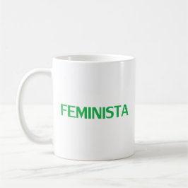 Feministische Feministin in spanisch-grün-weiß, mo Kaffeetasse