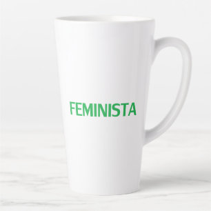 Feministische Feministin in spanisch-grün-weiß, mo Milchtasse