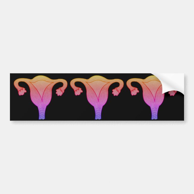 Feministische Gebärmutter-Aufkleber Autoaufkleber (Vorne)