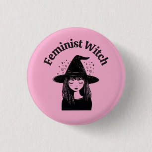 Feministische Hexen Frauenermächtigung Politischer Button
