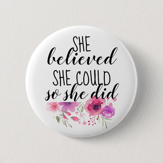 Feministische Inspirationsquelle Button (Vorderseite)