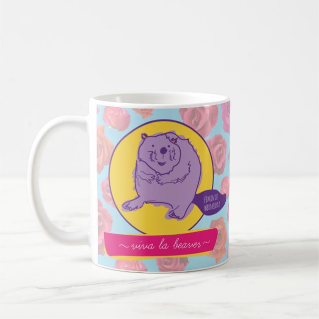 Feministische La-Biber-Tasse Mittwochs Viva Tasse (Links)