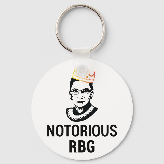 Feministische Liebe, berüchtigte RBG-Goldkrone Schlüsselanhänger (Vorderseite)