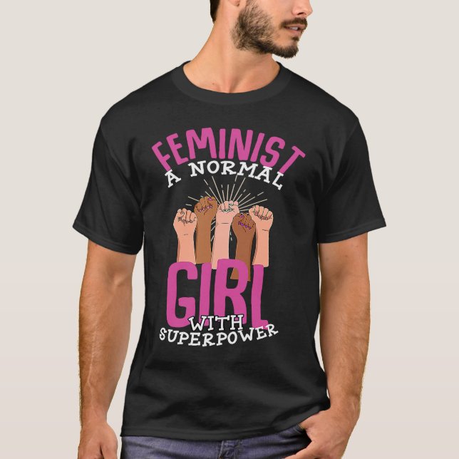 Feministische Liebe Fairness Sieben T-Shirt (Vorderseite)