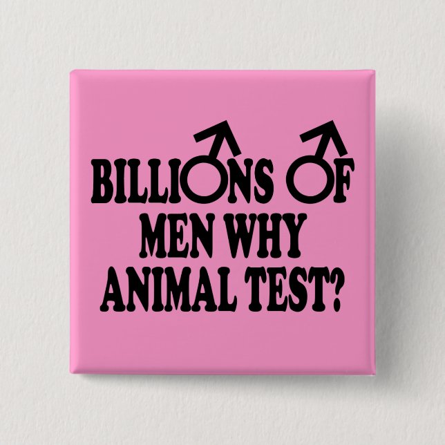 Feministische lustige Abzeichen Button (Vorderseite)