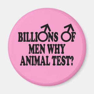 Feministische lustige Tiertestmagneten Magnet