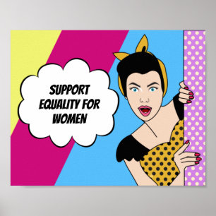 Feministische Pop-Art unterstützt Gleichberechtigu Poster