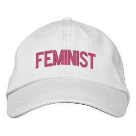 Feministische Rose rosa Typografie minimalistisch  Bestickte Baseballkappe