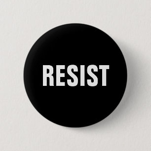 feministische Schwarzweiss widerstehen Button