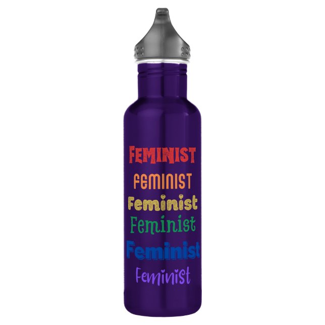feministische Stolzwasser-Flasche Edelstahlflasche (Rechts)
