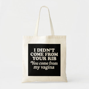 Feministische Tasche mit Aufdruck "Ich kam nicht