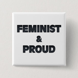Feministische und stolze 2 button