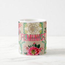 Feministische Vintage Tapeten-Tasse Tasse