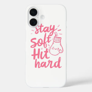 Feministischer Box-Zitat "Bleib Sanft, Schlag Hart iPhone 16 Hülle