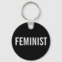 Feministischer, fett weißer Text auf schwarzem Sch