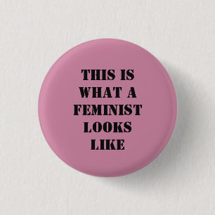 Feministischer Knopf Button
