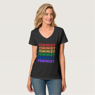 feministischer Regenbogen-T - Shirt