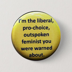 Feministischer Retro Siebzigerjahre Knopf-Prowahl Button