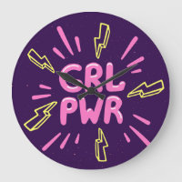 Feministischer Slogan Mädchenpower, violetter Hint