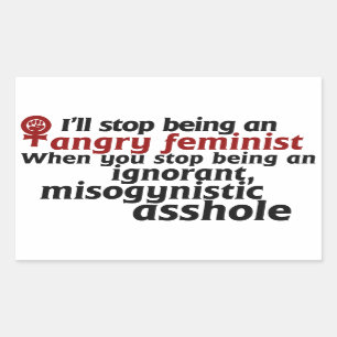 Feministischer Spaß Rechteckiger Aufkleber