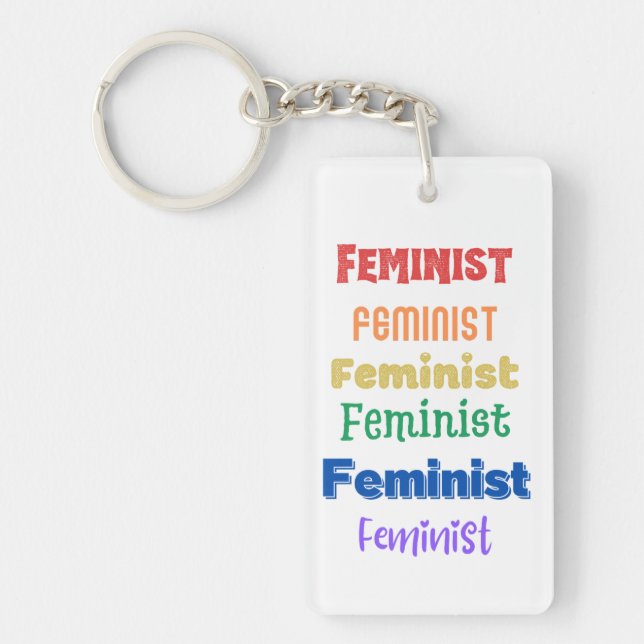 feministischer Stolz Schlüsselanhänger (Vorderseite)