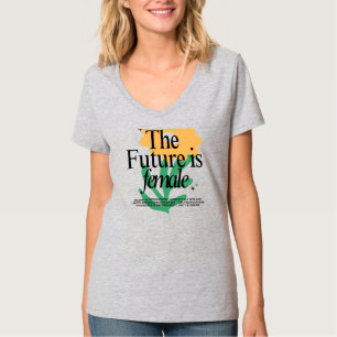 Feministisches Blumen-Grafik-T-Shirt Frauen-Empowe T-Shirt