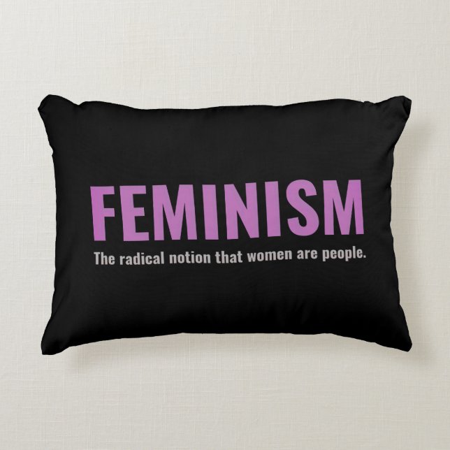 Feministisches Zitat Akzent Kissen - Fett dekorier (Vorderseite)