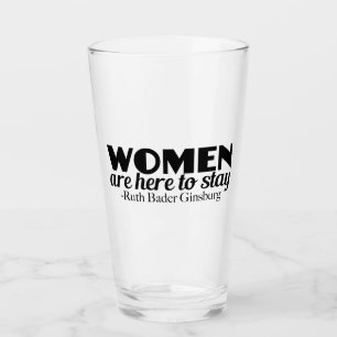 Feministisches Zitat Ruth Bader Ginsburg auf Glas