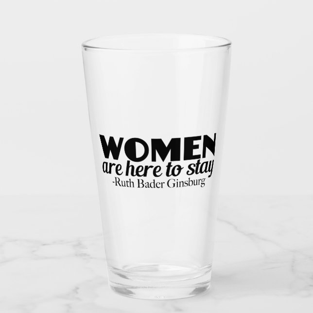 Feministisches Zitat Ruth Bader Ginsburg auf Glas (Vorderseite)