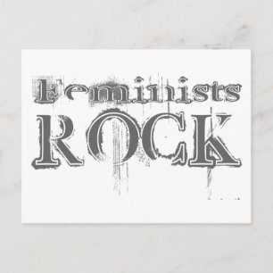 Feminists Rock Postkarte