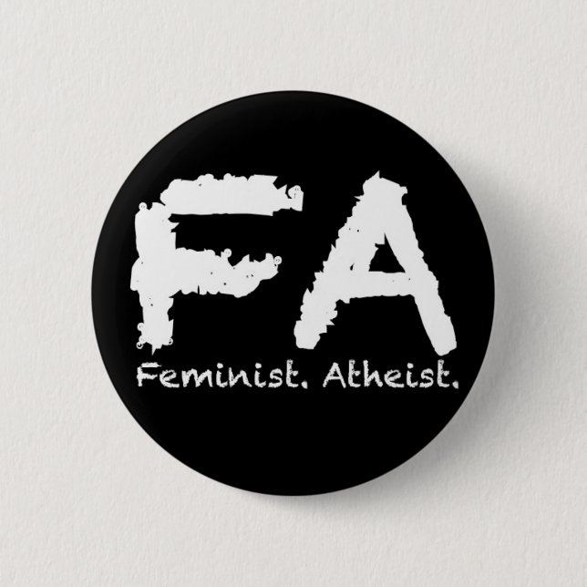 Feminst. Atheist Button (Vorderseite)